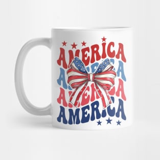 Coquette American Flag, Coquette 4th Of July, Independence Day, Fourth Of July, American Flag Mug